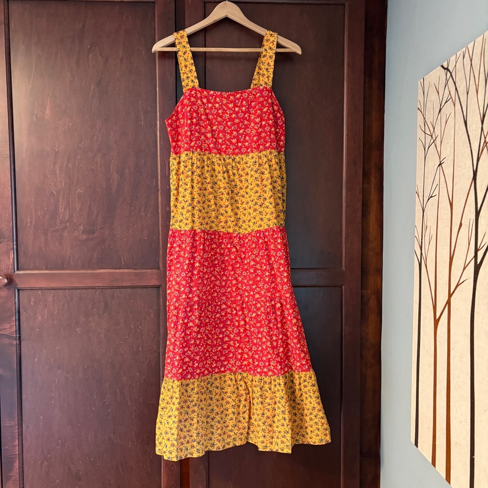Madewell Button-back Tiered Midi Dress - Picture 3 of 5